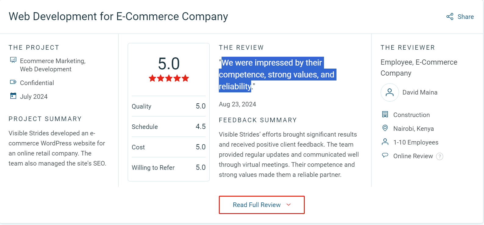 visible strides reviews